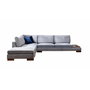 Atelier Del Sofa Tulip Corner Left con Pouf - Gris oscuro